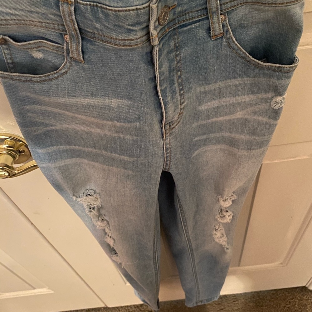 Celebrity Pink Distressed Denim Overall Size S - Picture 5 of 12